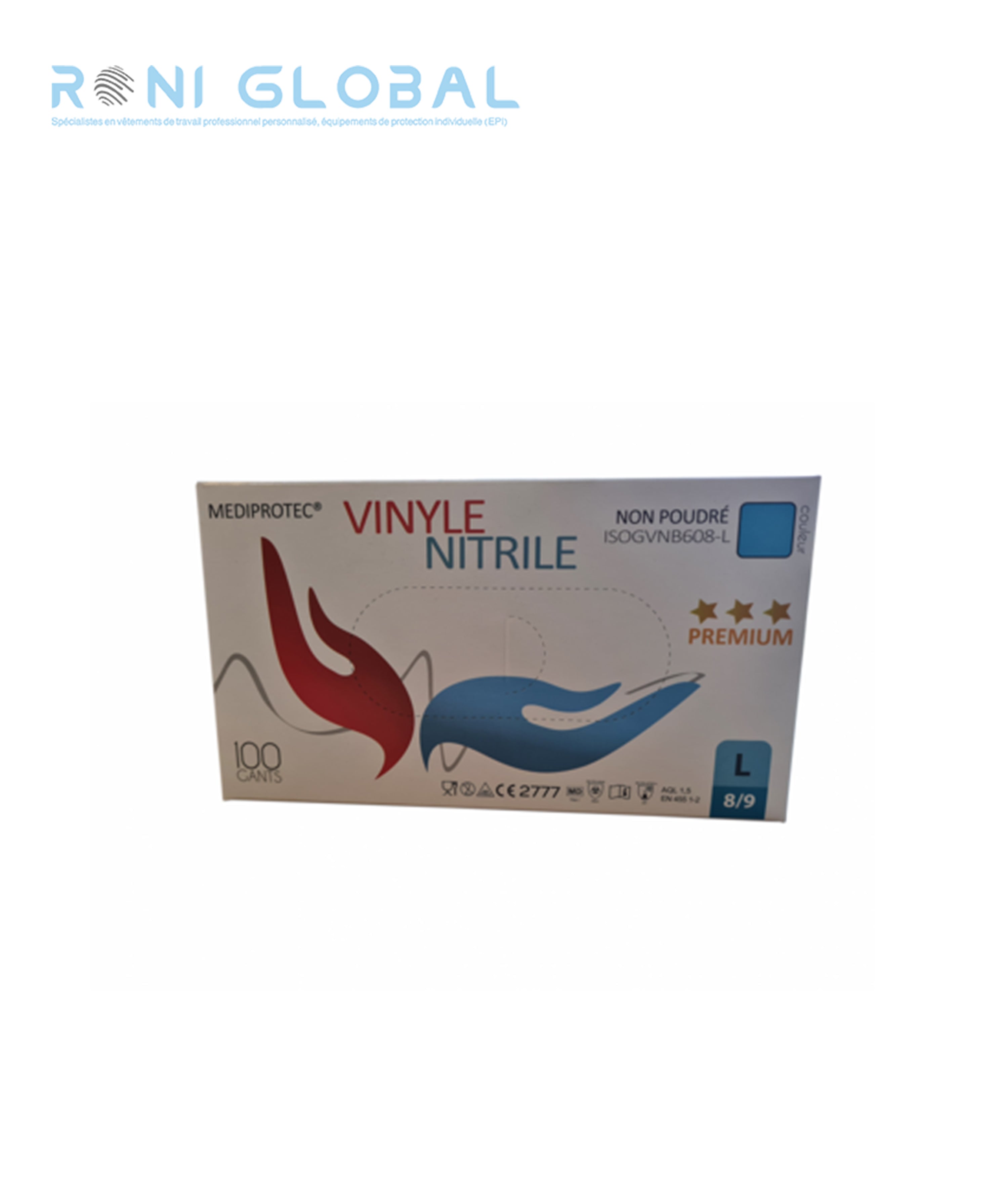 Gant Vinyle / Nitrile Bleu (multichoix) - GISS