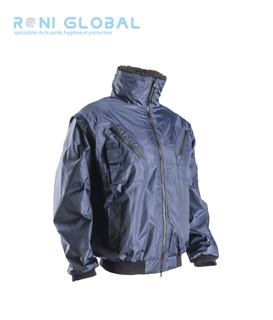 Blouson de travail 2en1 coupe-vent, imperméable et anti-froid thermique en polyester enduit PVC 6 poches - ZEFLY COVERGUARD