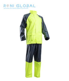 Ensemble de sécurité fluo coupe-vent anti-pluie en polyester enduit PVC souple - PVC SET COVERGUARD